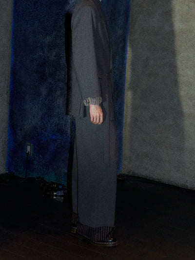 RAW CUT WIDE PANTS 【CHARCOAL】