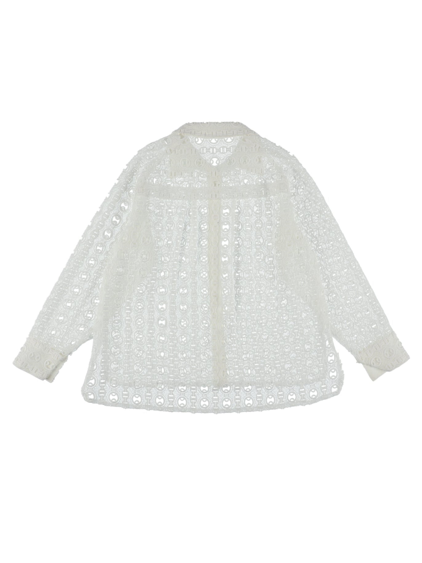 SHEER LACE SHIRT 【WHITE】