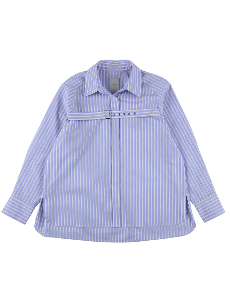 【PRE ORDER 2BUY 10%OFF】HARNESS DETAIL SHIRT【BLUE】