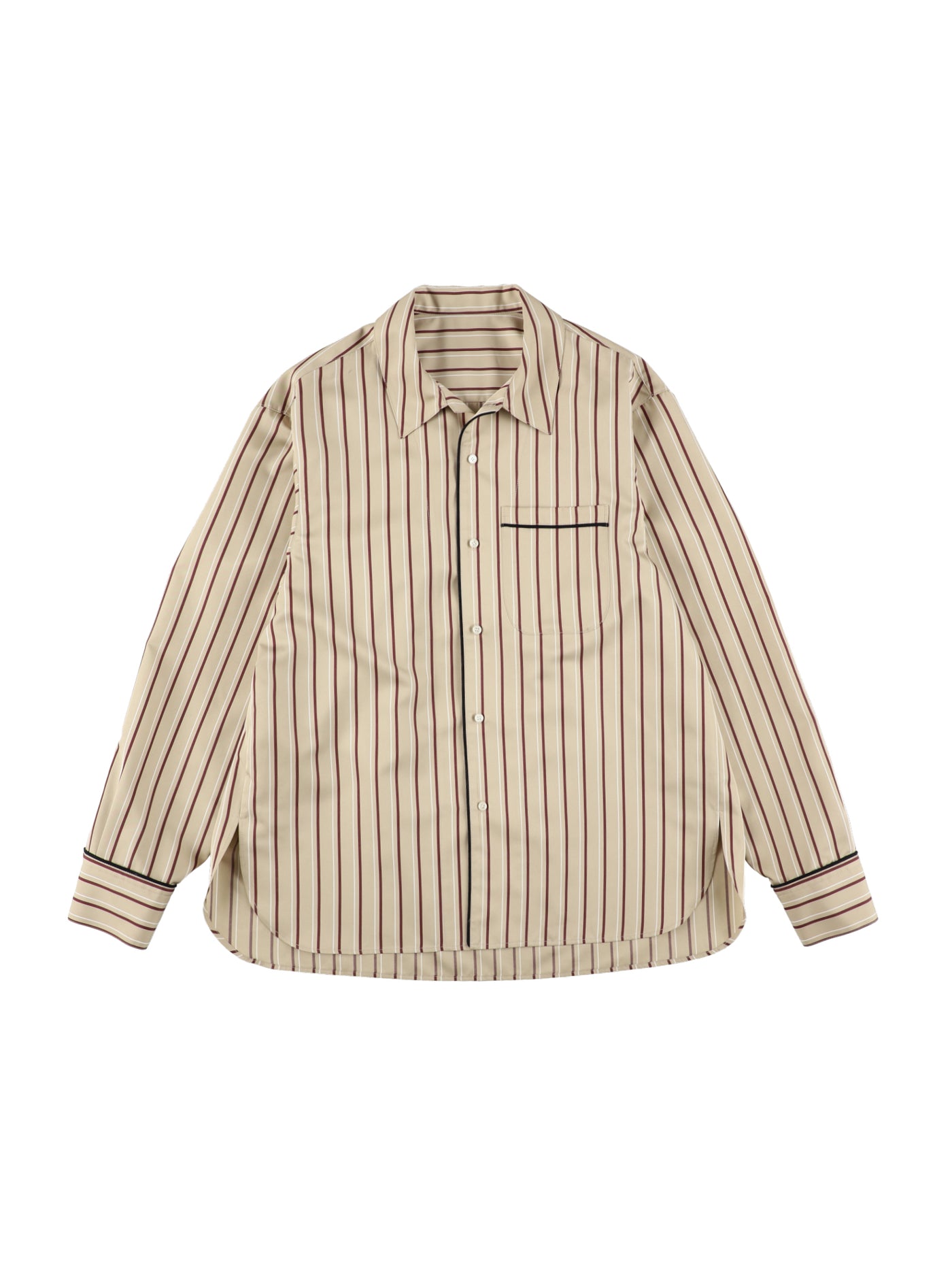 PINSTRIPE PAJAMA SHIRT【BLACK×YELLOW】