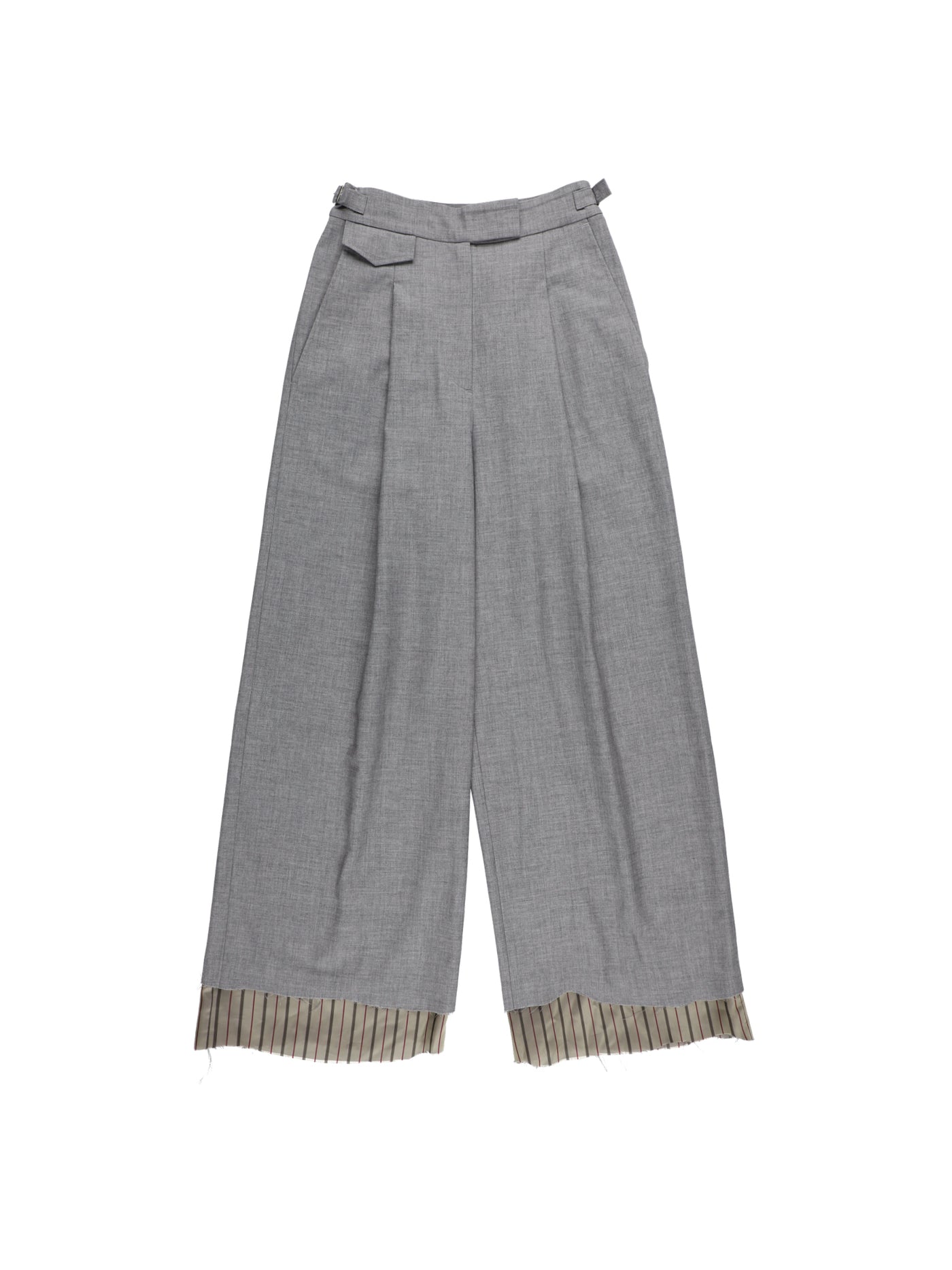 RAW CUT WIDE PANTS 【GRAY】