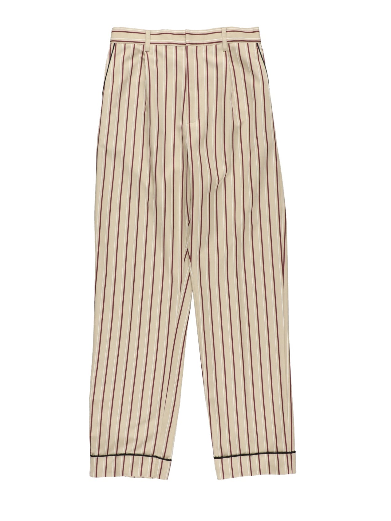 PINSTRIPE PAJAMA PANTS【BEIGE×RED】