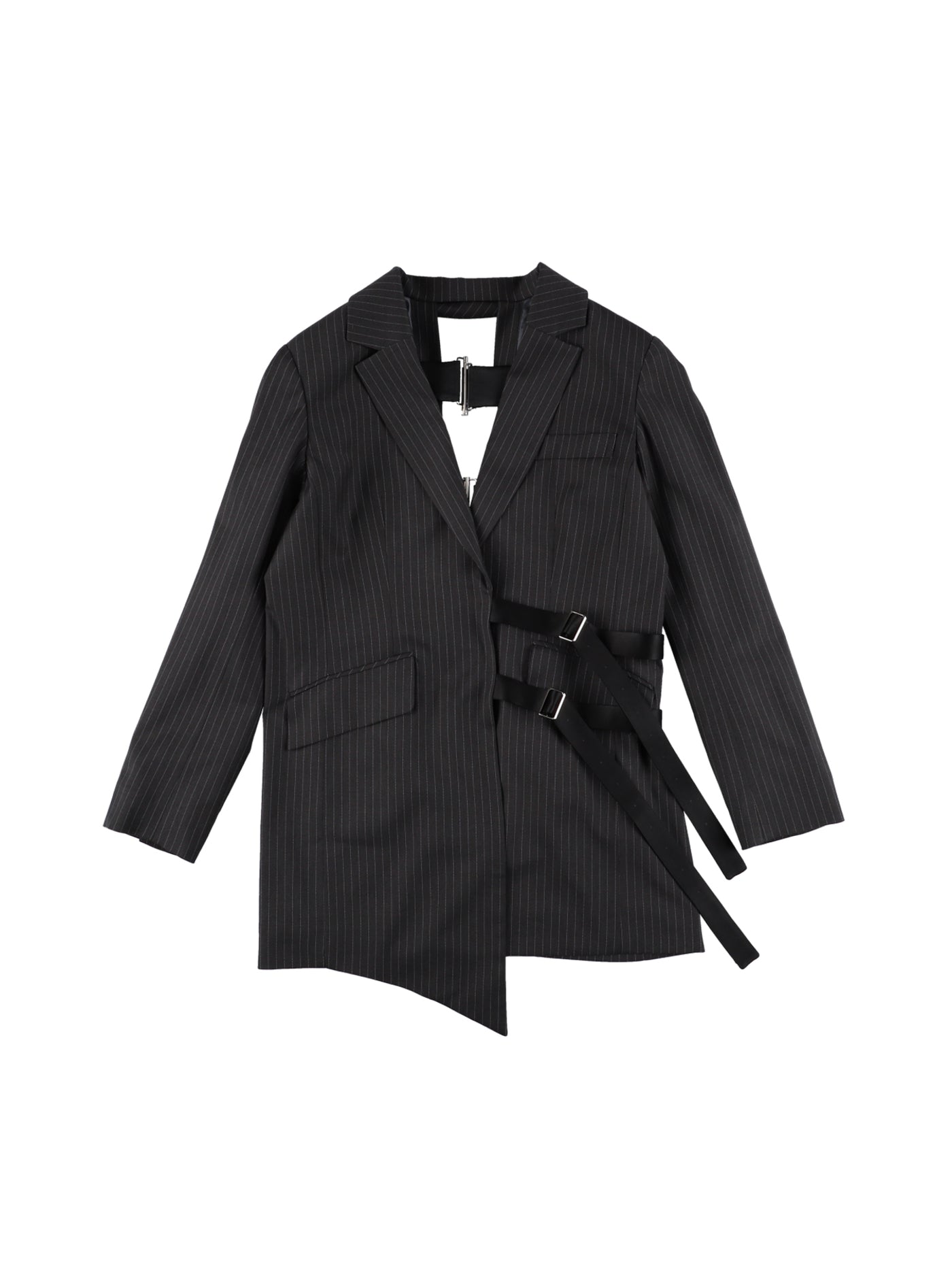 【PRE ORDER 2BUY 10%OFF】BACK OPEN BELTED JACKET 【CHARCOAL】